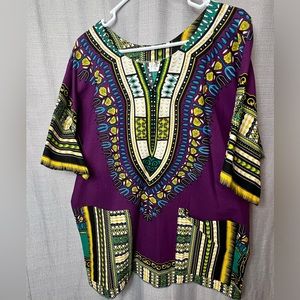 African Print Scrub Tops Never worn